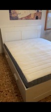 Letto matrimoniale IKEA con contenitore e testiera + materasso
