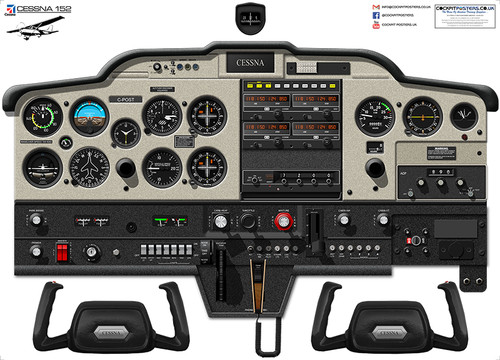 Poster abitacolo cessna - abitacolo,