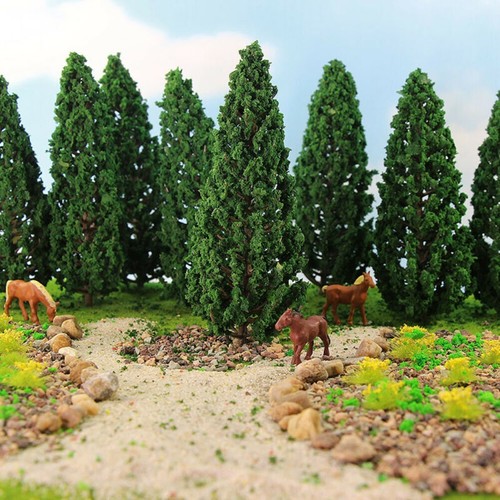 10pcs modello pino alberi 15cm - 10pcs,