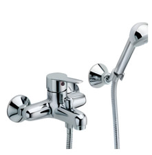 MISCELATORE MONOCOMANDO BAGNO VASCA CON DOCCIA DUPLEX CROMATO F.LLI FRATTINI