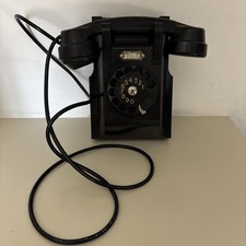 ANTICO TELEFONO  DA PARETE  IN BACHELITE ORIGINALE  FATME ANNI 50 ECCELLENTE
