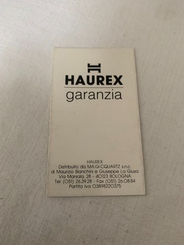 Haurex garanzia warranty mai - garanzia,
