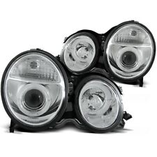 Fari Angel Eyes LED cromati per Mercedes Benz Classe E W210 99-02