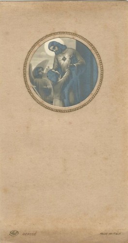 Santino pergamena sacro cuore - santino,