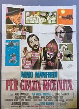 MANIFESTO poster 4F PER GRAZIA RICEVUTA Nino Manfredi Stander Chiesa 1971  U80