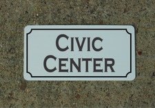Insegna civica centro metallo - centro,