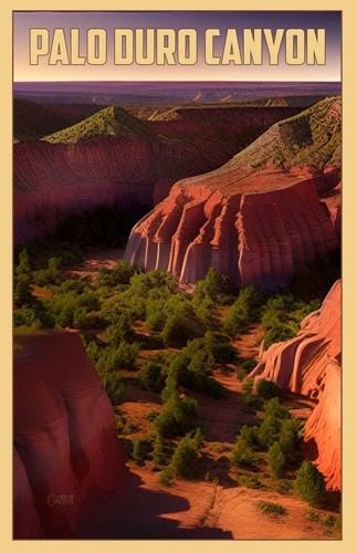 Poster palo duro canyon state - palo,