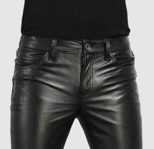 Pantalone uomo pelle - , aderente