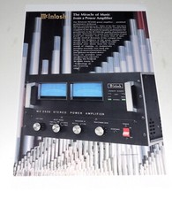 McIntosh MC2500 Amplificatore Poster Pubblicità 19"x13" 1990 Quadro Monster Amp