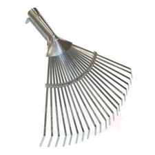 SCOPA GIARDINO A VENTAGLIO RASTRELLO IN ACCIAIO ZINCATO CM 29/48 X 43 OCCHIELLO 