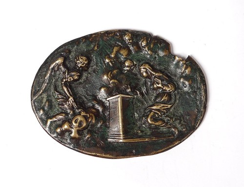 Piastra ovale medaglia bronzo - medaglia,