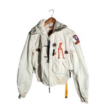 Giacca Parajumpers donna taglia M bianca Gobi-W imbottita full zip con cappuccio outdoor