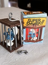 Vintage Super Smurf in Cage