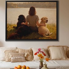 Oil Painting Labrador Framed