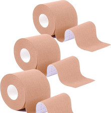 Tape Kinesiologico,3 Rotolo Tape Sportivo 5M X 5Cm Kinesio Taping,Beige Impermea