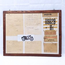 Pannello documenti Moto Norton anno 1962 70x55 cm