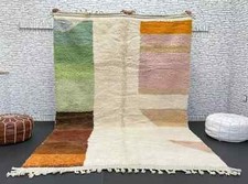 Tappeto marocchino fatto a mano, tappeto berbero in lana marocchina stile Ben...