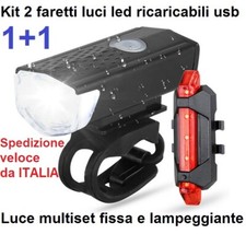 Kit 2 luci led bicicletta e