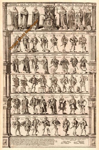 Poster vintage anni 1580 - , mappa