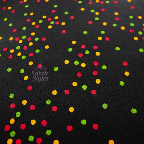 Tessuto jersey viscosa pois - tessuto,