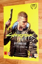 Cyberpunk 2077 raro poster promozionale negozio di giochi tedesco PS4 PS5 Xbox One 59x42 cm
