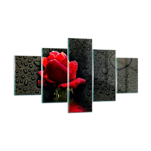Quadro vetro 125x70cm fiore - vetro,