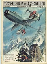 DOMENICA DEL CORRIERE 1961/37=INCIDENTE FUNIVIA MONTE BIANCO AEREO TRANCIA CAVI