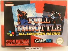 FULL THROTTLE ALL-AMERICAN RACING SUPER NINTENDO SNES PAL EUR ORIGINALE COMPLETO