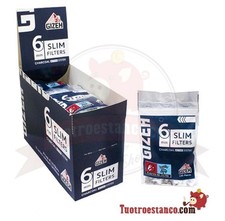 Filtri Gizeh Ai Carboni Attivi Slim 6mm Spugna Lisci In Busta 20 Bustine Da 120