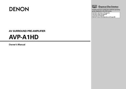 Denon avp a1hd manuale - denon, del