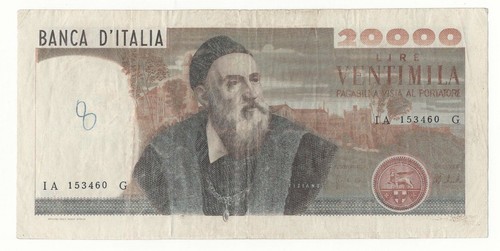 20000 lire tiziano decr - 20000,