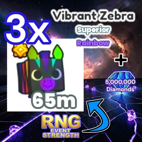 Zebra vibrante arcobaleno - 3x,