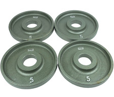 4 piastre pesi olimpiche vintage Ivanko 5 libbre serie M 4 totali *PULITE*