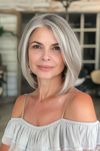 Parrucca capelli umani - , grigio