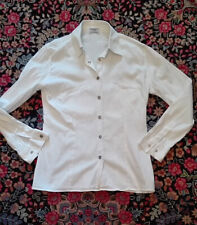 VERSACE SPORT CAMICIA DONNA TAGLIA 40 ELASTICIZZATA BIANCO