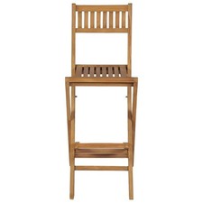 Sgabelli da Bar da Esterno Pieghevoli 2 pz in Massello di Teak