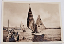 1937 VIAREGGIO Molo e panorama della spiaggia di levante  CARTOLINA D’EPOCA vgt