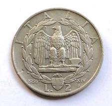REGNO D' ITALIA VITT. EM. III   2 LIRE  IMPERO   1936 XIV    - RARA -
