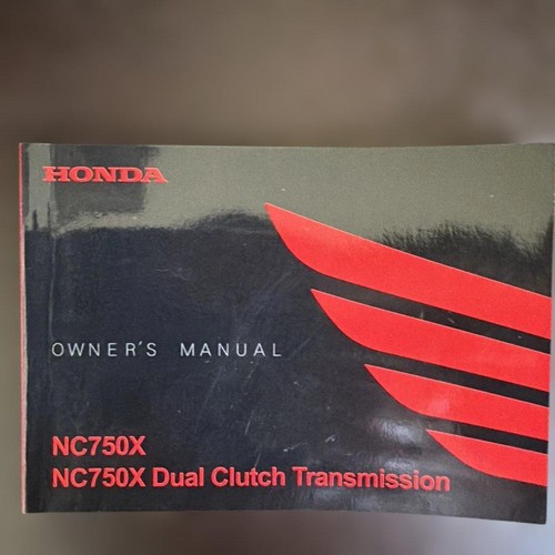 Honda nc750x owner - owner's, manual