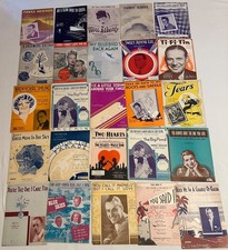 Lotto di 50 spartiti vintage