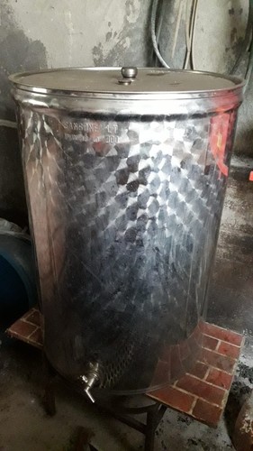 Botte acciaio 300 litri con - botte,
