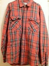 VINTAGE CAMICIA A QUADRI UOMO LARGE ORIGINALE ST JOHNS BAY IMBOTTITURA INTERNA