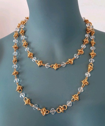 Collana con nodo placcato oro