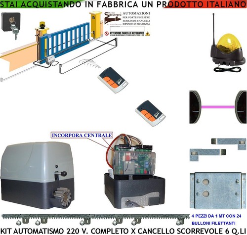 Cancello scorrevole kit - scorrevole, motore