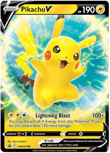 Pikachu swsh198 eng - pikachu, v