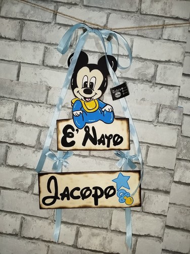 Fiocco nascita topolino - nascita,