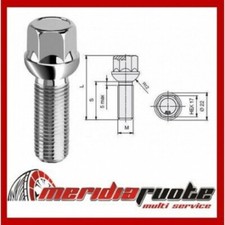 B559 KIT 20 BULLONI RUOTA 14x1,5x50 SFERICO R12 X MERCEDES CLASSE A B C CL E M