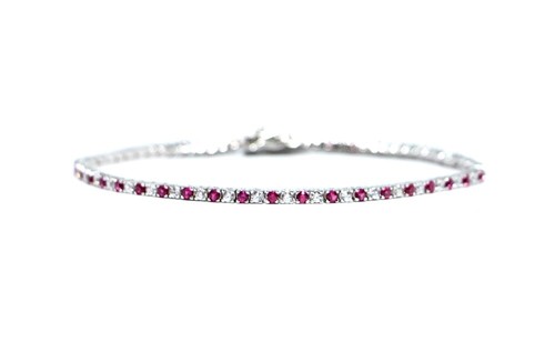 Bracciale tennis 19cm argento