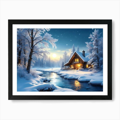 Cabina invernale nella neve