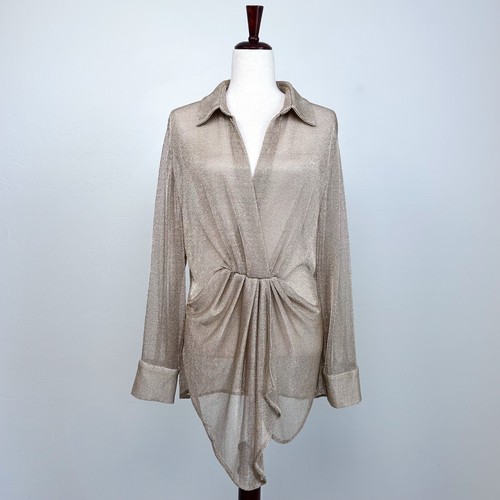 Top zara maglia - top, oro